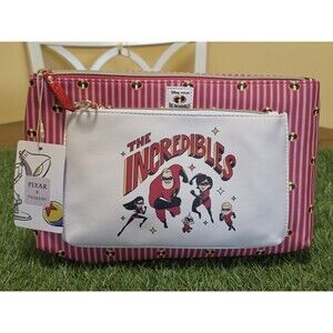 Disney Pixar The Incredibles Primark Travel Bag Double Zipper NWT 12"x8"x4"